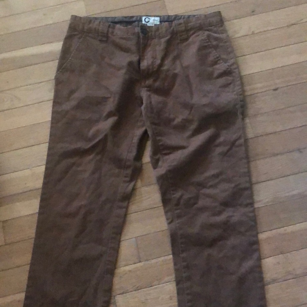 Denim chino pants